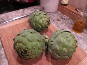gigantic artichokes
