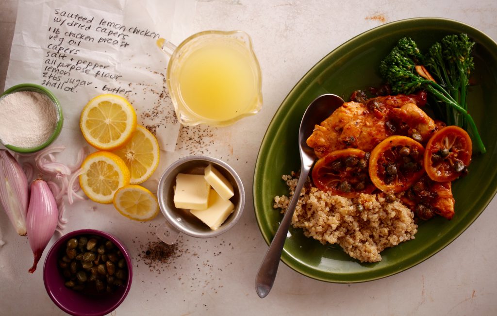 Sauteed Lemon Chicken with Fried Capers