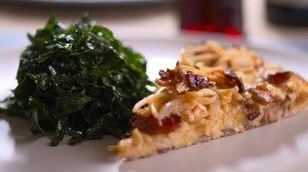 Spaghetti Frittata with Kale Salad