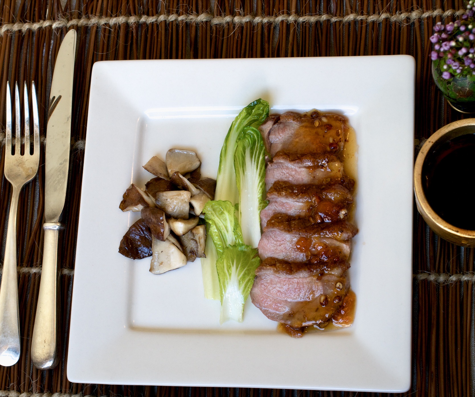 Sautéed Duck Breasts with Apricot Szechuan Peppercorn Sauce Sara