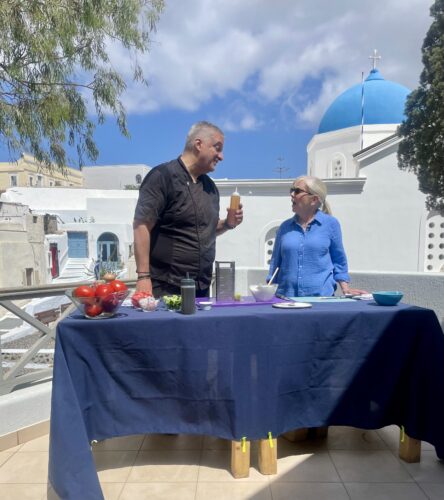 Episode 1302 – I Cook in a Small Town in Santorini