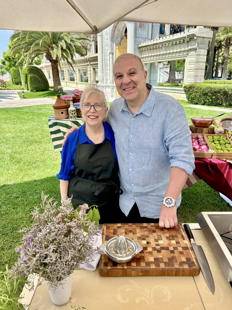 A man and woman standing next to each other