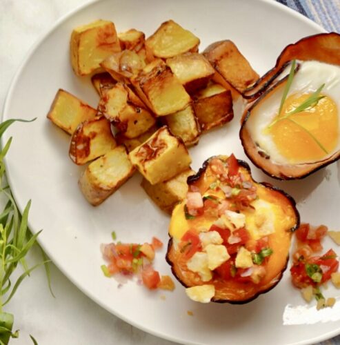 Eggs Baked in Ham Cups – Breakfast for Dinner!